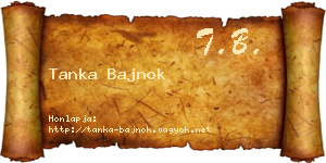Tanka Bajnok névjegykártya